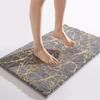 Marble Pattern Sponge Bathroom Cashmere Thickening Mat Bath Non-slip Carpets In Wash Basin Bathtub Floor Rug Shower Room Doormat Memory Foam 3D Pad