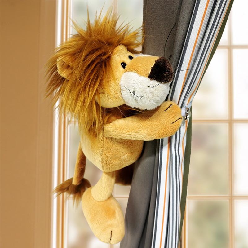 

Cute Lion Window Curtain Clip With Fabric Material For Kids Decoration Bedroom