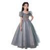 Autumn 2025 Light Luxury Princess Tulle Dress for Girls - Flower Girl, Piano Performance & Catwalk Costume
