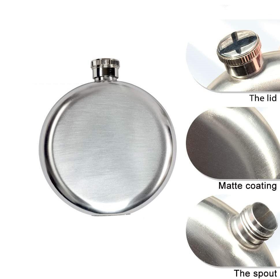 2/3/5/8Oz Vodka Whiskey Bottle Alcohol Hip Flasks Russian Round Wine Bottle Groomsmen Gifts Alcohol Flask Liquor Pot Accessories