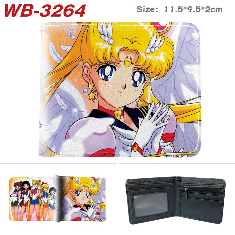 Sailor Moon Coin Purse Full Color Print Short Card Holder Anime Wallet for Men Women 1pcs