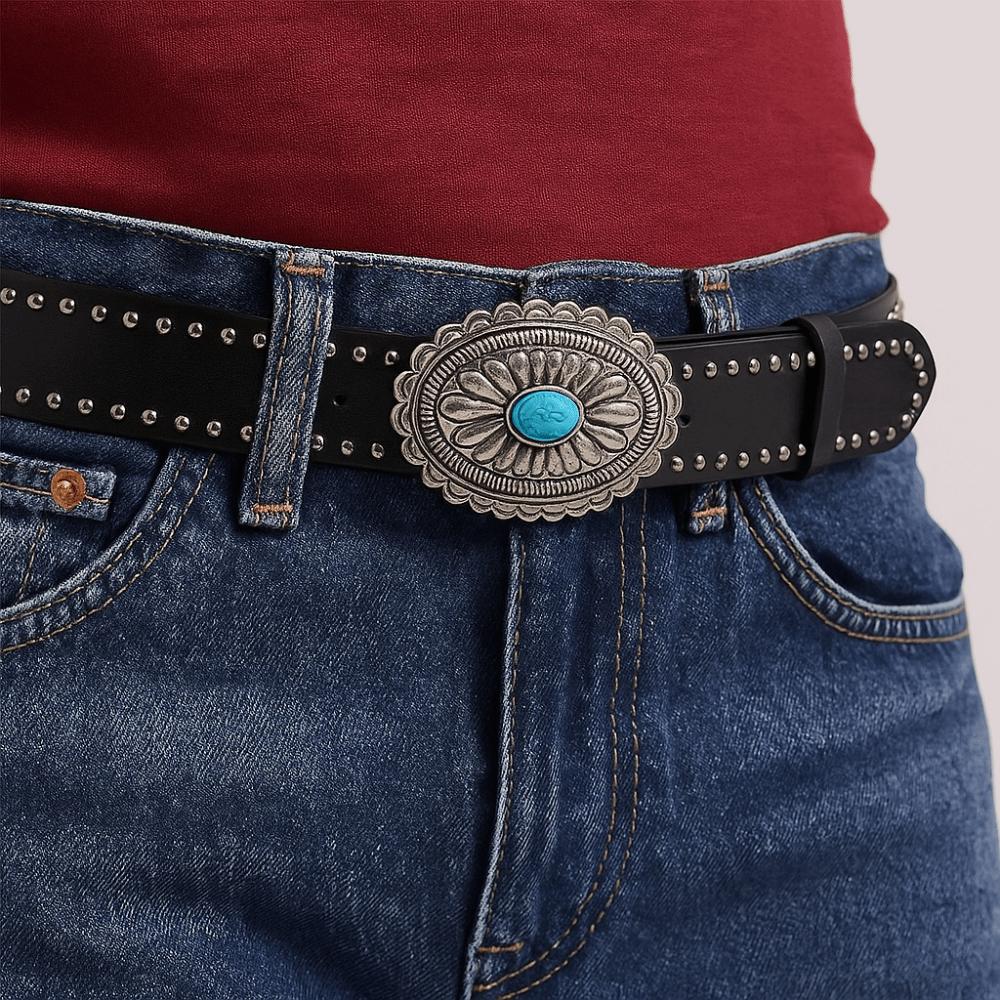Punk Wide Waistband Korean Style Y2K Girl Waistband Adjustable PU Leather Rivet Belt  Outdoor