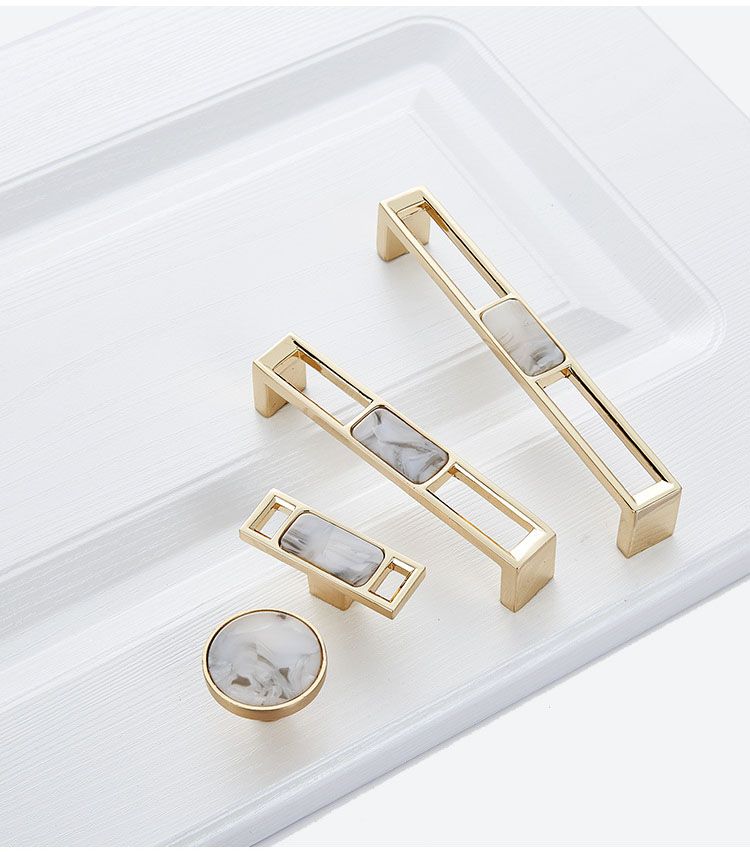 Gold Drawer Wardrobe Door Handle Modern Light Luxury Cabinet Drawer Handle Round Single Hole Small Handle