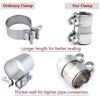 2inch/2.5inch Car modification universal low carbon stainless steel clamp turbo exhaust pipe clamp buckle tail throat hoop steel