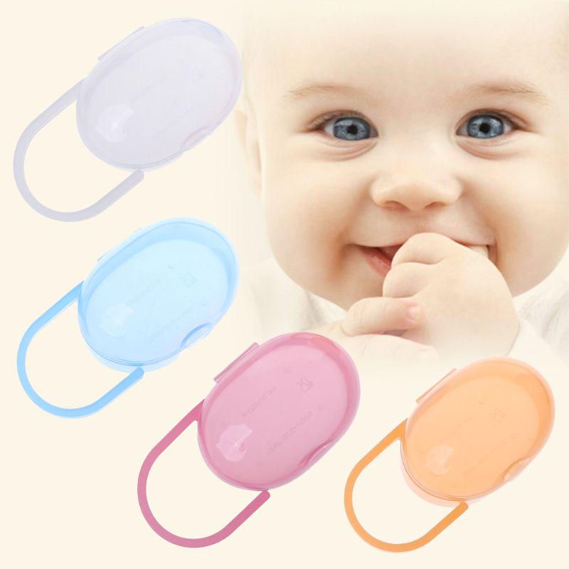 Baby Nipple Container Box Pacifier Case Organizer Transparent Newborn Travel Carrier Nipples Holder