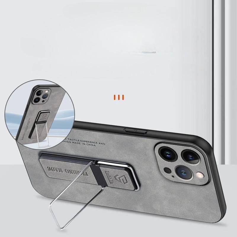 Etui ze skóry owczej do Moto G75 5G G85 G55 G35 G45 G15 G05 G34 E15 Matowy stojak ochronny silikonowa ramka tylna pokrywa