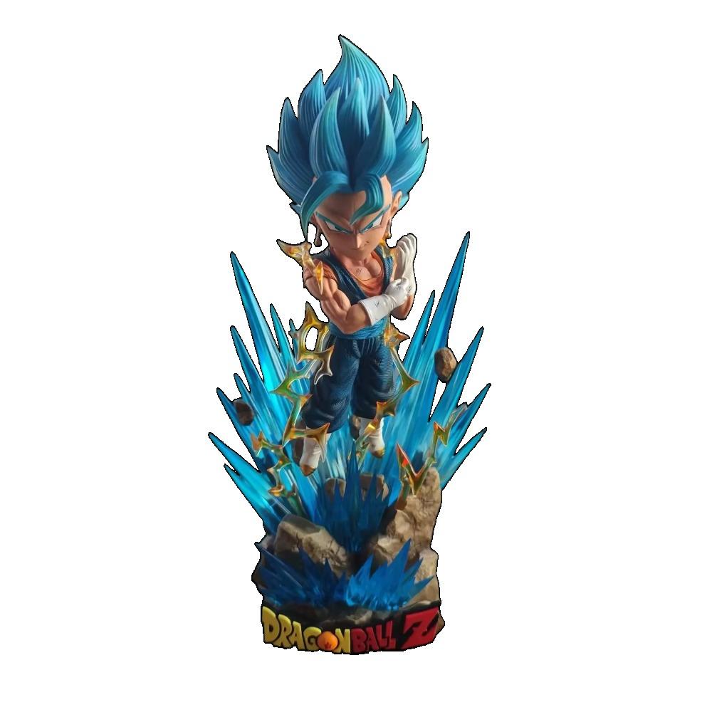 Figura Modelo de Juguete Coleccionable Regalo de Acción GK de PVC Muñecas Japonesas Regalos de 16CM Anime Dragon Ball Z VEGITO Super Saiyan Azul