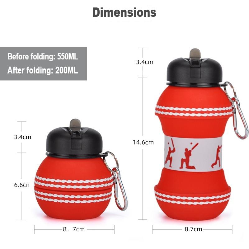 Silicone Foldable Water Bottle Portable Leakproof Cup for Outdoor Sports Travel School Use 350ml 550ml Available