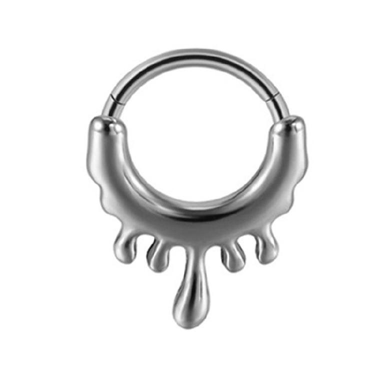 Set of 2 Septum Rings Hoop with Animal Theme Nose and Ear Piercing Jewelry Eye Catching Nose Rings Body Accessories