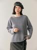 Ladies' Elegant Cashmere Sweater - Autumn/Winter 2025, Loose Fit, Slimming, Round Neck, Plain Pullover