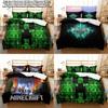 Minecraft Bedding Set With Cotton Fabric And Active Dye For 20m Bed Decor Gift