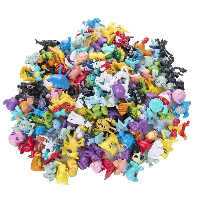144pcs Action Figure Pikachu Anime Model 2-3CM Ornamental Decoration Mini Model Doll Toy Kids Christmas Gifts