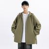 Spring and Autumn New Men's Korean Style Solid Color Light Plate Hooded Jacket Jacket Trendy Couple Jacket