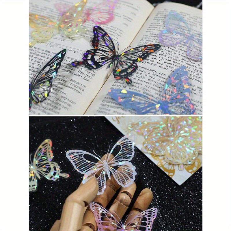 20 Piezas de Pegatinas de Mariposa Brillantes, Pegatinas Decorativas de Mariposa DIY para Decoración de Fiestas, Decoración del Hogar, Adecuadas para Fiestas, Bodas, Festividades