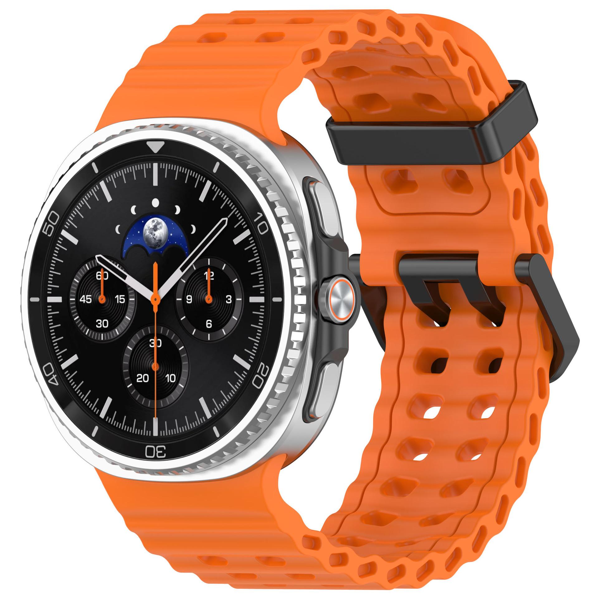 

Ocean Band For Samsung Galaxy Watch 8 Strap 40mm 44mm Sport silicone Bracelet correa pulseira Galaxy Watch 8 classic 46mm Strap galaxy watch 8 44mm помаранчевий