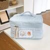 Melody Plush Cosmetic Bag With Zipper For Daily Use And Travel Storage