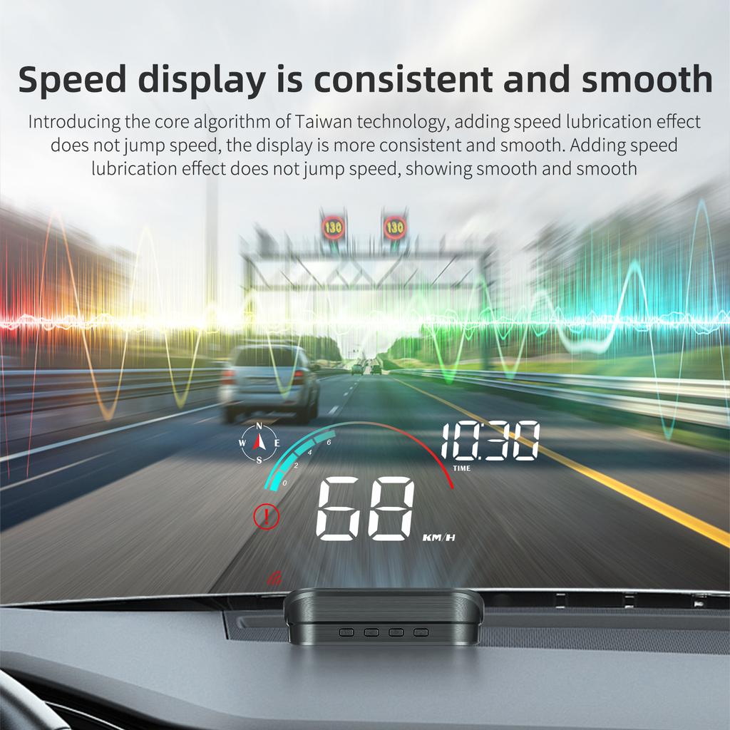 M22 Digital Speedometer Auto HUD GPS Head-up Display MPH Km/h Mileage Projector Automotive Board Computer Universal for All Cars