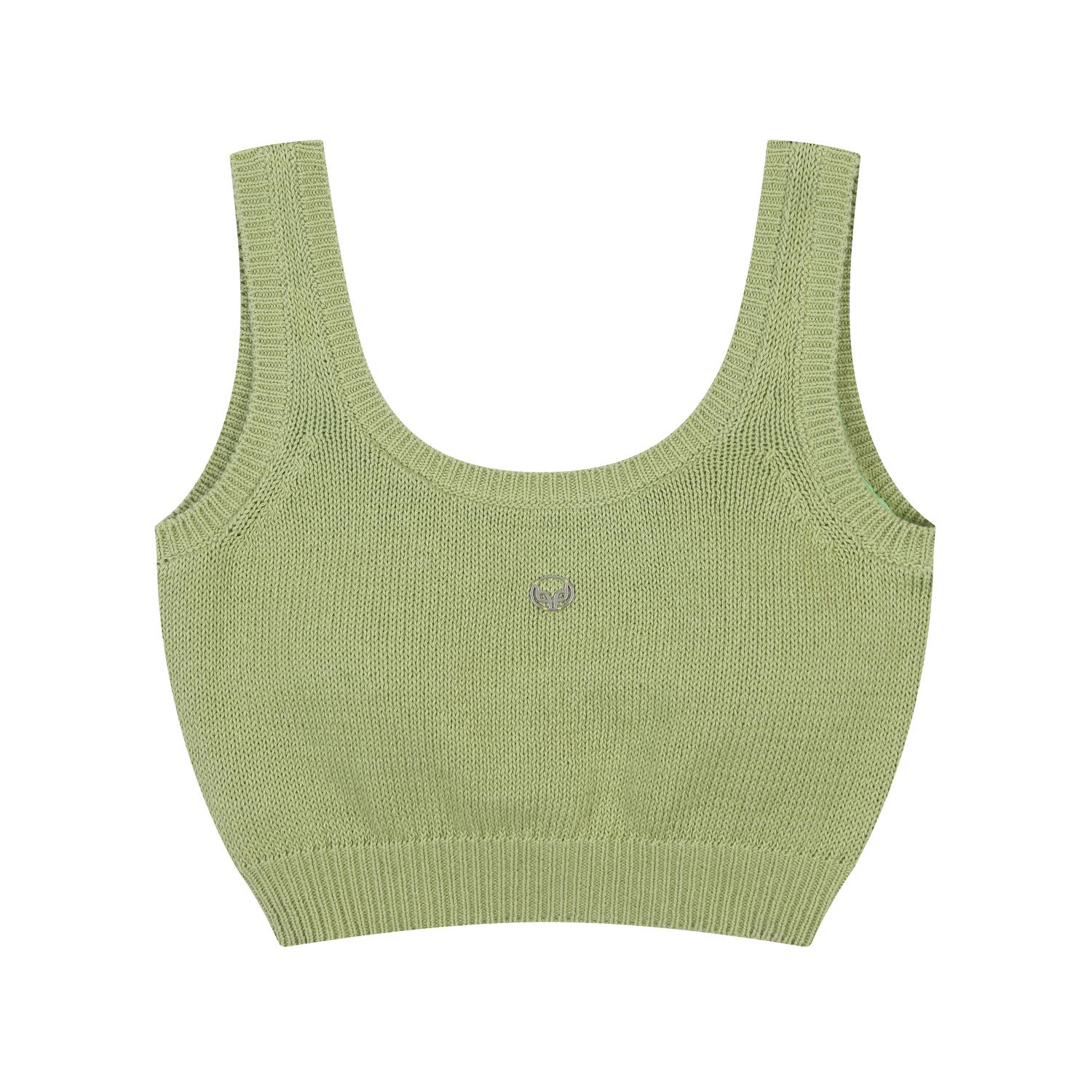 Lara Fox Базовый вязаный топ-бра Зеленый Bp2Br004 Green/S