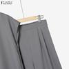 ZANZEA Women Short Sleeve Blouse and Long Pants Summer Two Piece Suit Sets