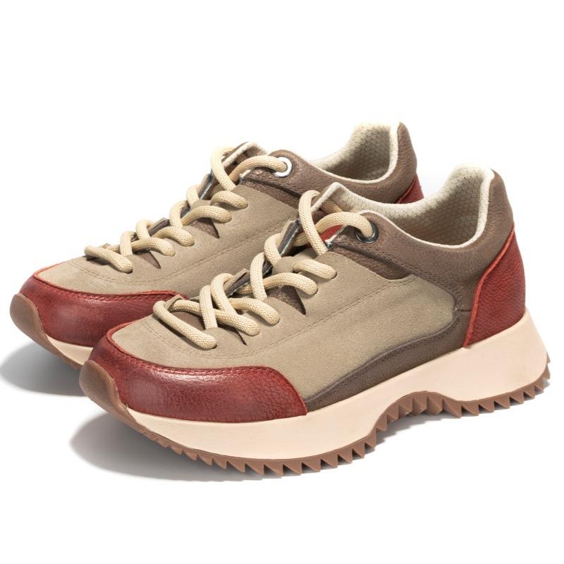 

Весенние новые кожаные туфли женские туфли на платформе спортивные повседневные туфли 35