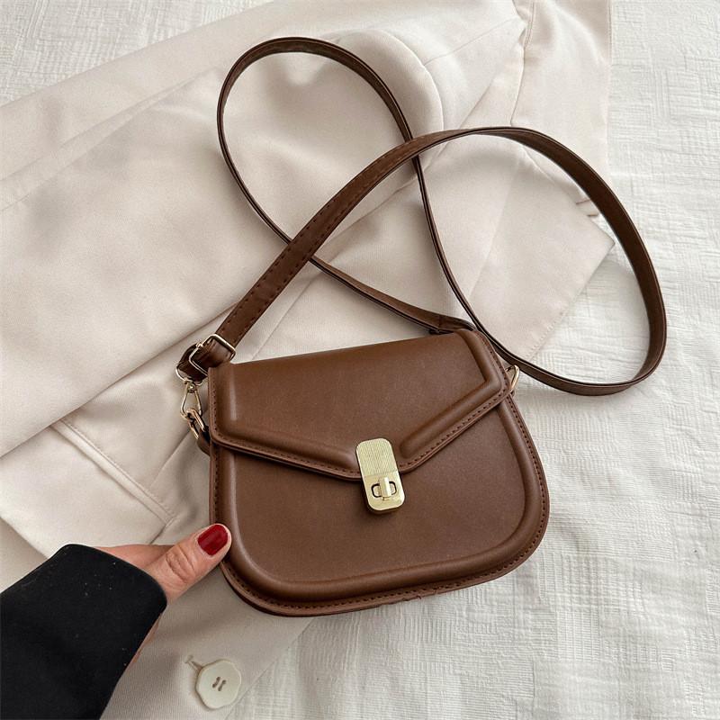 Fashionable Retro Small Square Shoulder Bag For Women In Stylish Black White And Brown