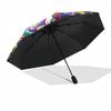 Astral Magic Forest Unicorn Portable Automatic Umbrella Compact 8 Rib Design Durable Plastic Iron Perfect for Outdoor Adventures Fashionable