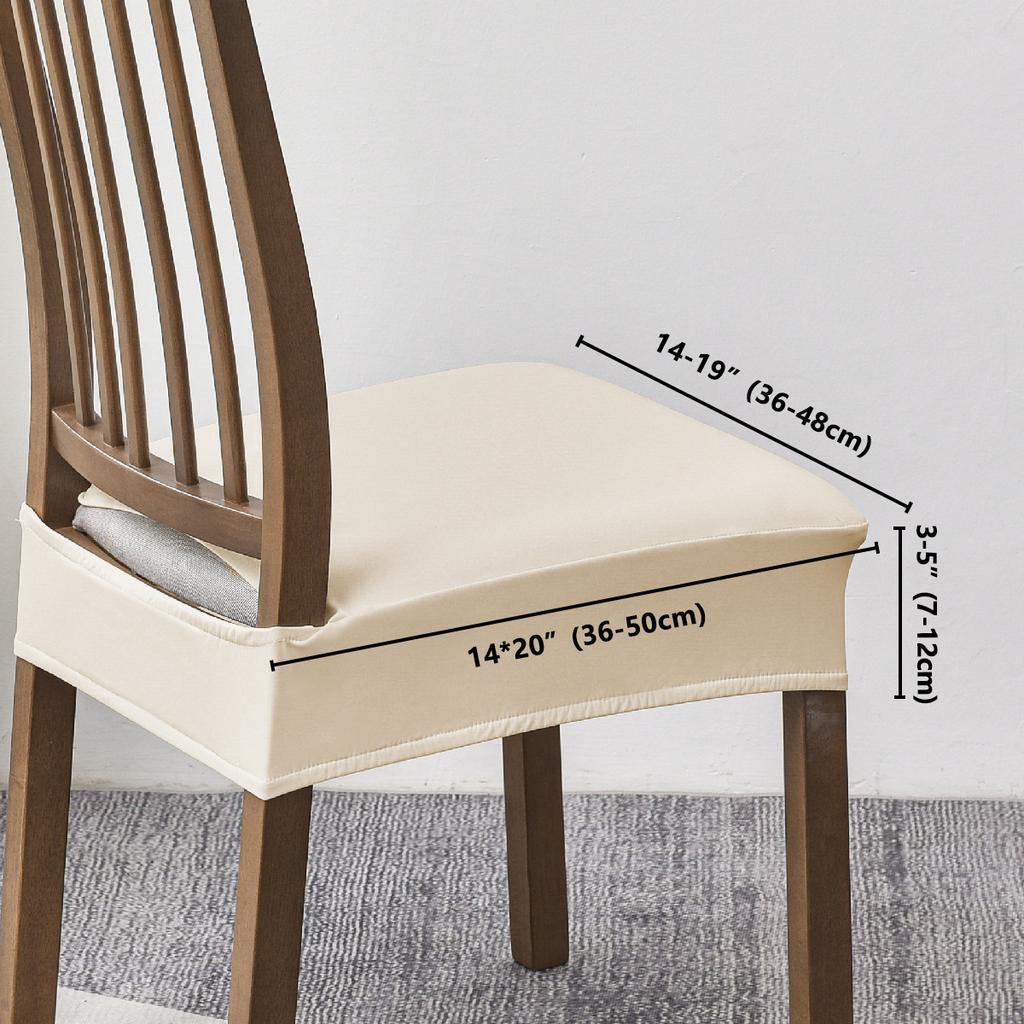 2 Pcs Open Leather Cushion Cover PU Waterproof Chair Cover Chair Seat Cover Double Elastic Dining Chair Cover