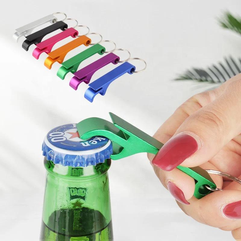 Wielofunkcyjny Aluminiowy Brelok Otwieracz do Butelek Piwa Napojów z Nadrukiem Logo