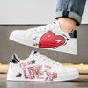 Love Heart White Shoes Student Sneakers Men's Niche Harajuku Men's Shoes Spring Sports Casual Shoes