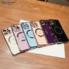 For Magsafe Case for Samsung Galaxy S23 Ultra S22 S21 Plus S24 Ultra S22Plus S20 S21 FE Electroplate Love Pattern Protect Covers