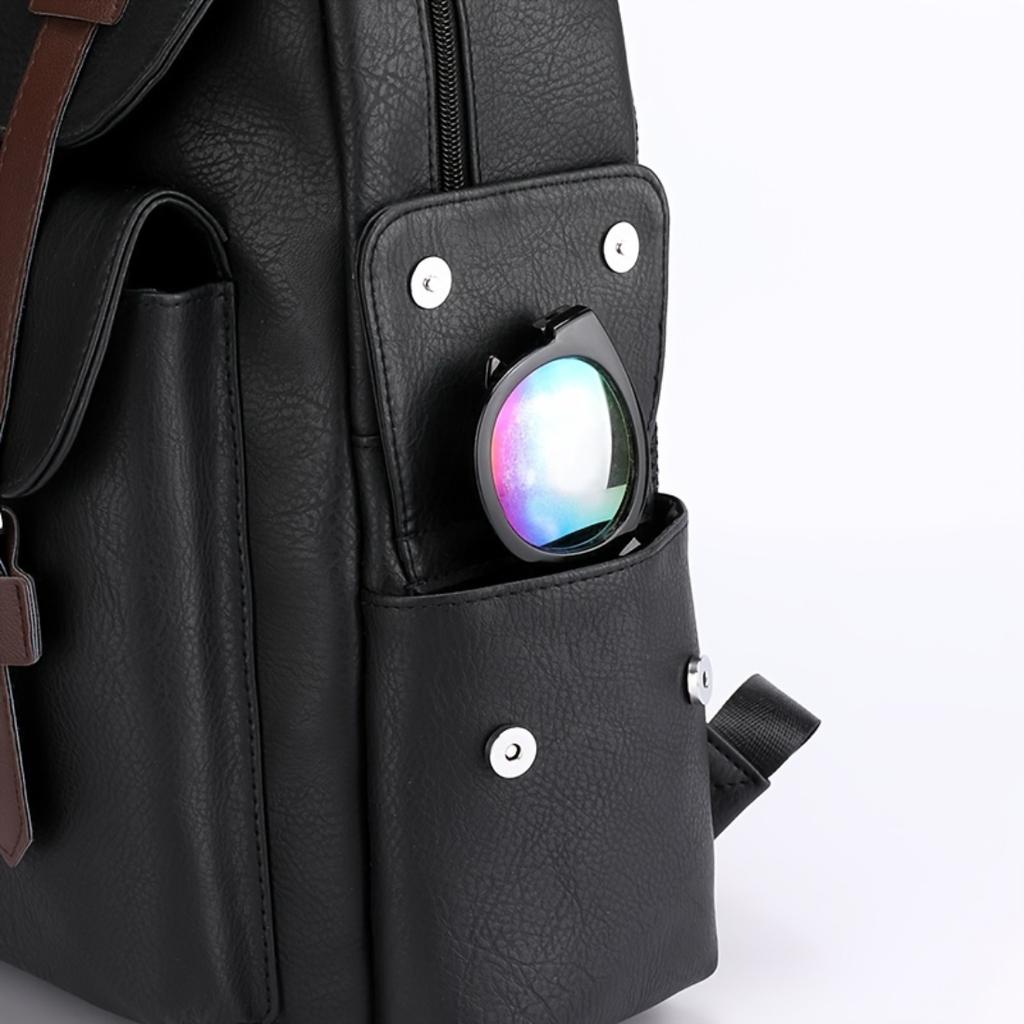 Zaino da Uomo in PU ad Alta Capacità con Tasche Multiple, Borsa per Laptop da Viaggio d'Affari e Pendolarismo per Lavoratori d'Ufficio e Studenti, Uso Quotidiano