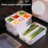 Food Storage Box Divided Snack Serving Tray with Lid BPA Free 6 Compartments Snack Box Portable Storage Organizer