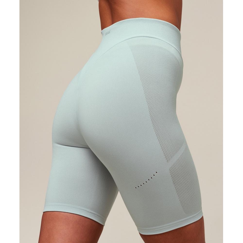 Gymshark Everywear Warp Knit Cycling Shorts Frost Blue B1c8s Uc5m