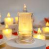 1/4/12/24pcs LEDs Flameless Candle LED Gap Column Candle, Including Battery, Perfect For Christmas Family Gatherings Candlelight Dinners