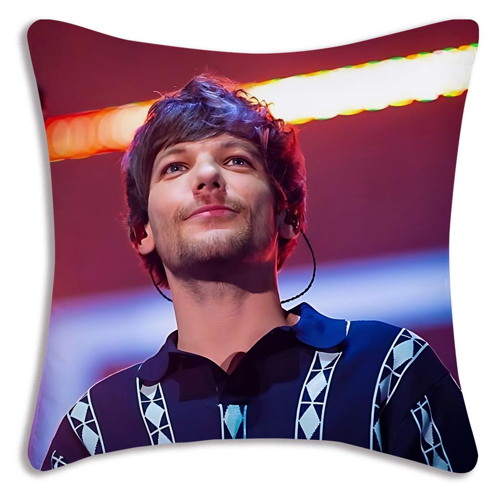 L-Louis Hot Singer T-Tomlinsons Pillow Covers Cartoon Sofa Decorative Home Double-Sided Printing Short Plush Cute Cushion Cover