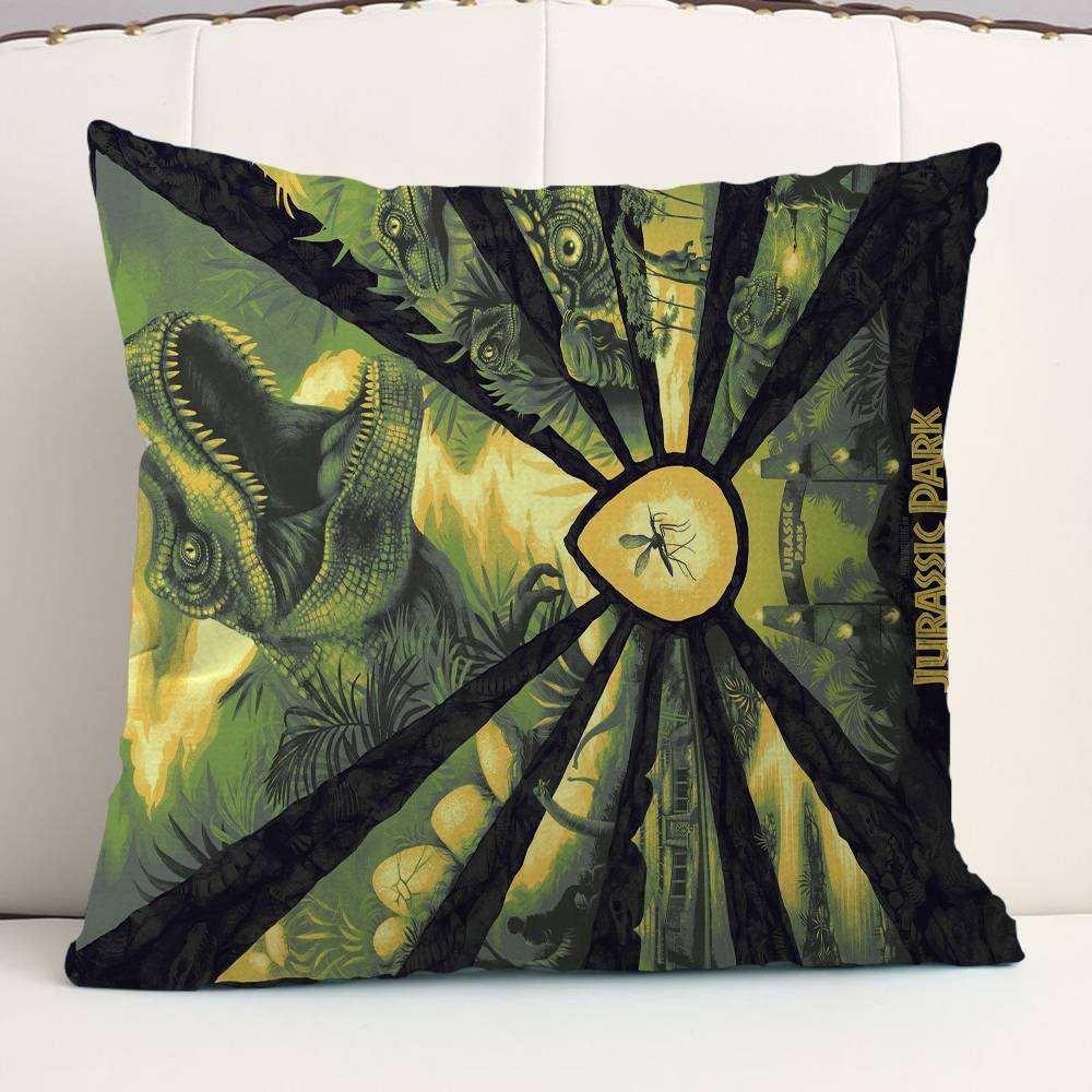 J-Jurassic P-Park Kudde Gåva Hemmakontor Dekoration Sovrum Soffa Bil Kuddfodral fodral 45x45