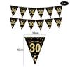 30th 40th 50th 60th Birthday Decorations Number Balloons Birthday Hanging Banner Flags for Adult 30th Anniversary Supplies