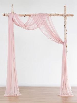 Wedding Arch Draping Fabric 77x600cm Chiffon Fabric Drapes Arbor Drapery Wedding Ceremony Reception Swag Decorations
