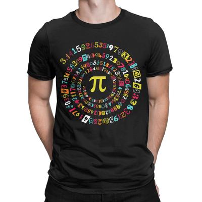 Unisex Unisexs Tshirts Funny Pi Day Spiral Pi Math Awesome Pure Cotton Tees Short Sleeve T Shirt Round Neck Tops Gift Idea