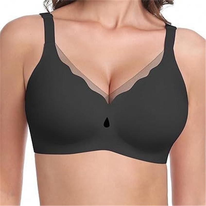 Plus Size Seamless Wavy Bra: Soft, Anti-Sagging Support, Sexy Lingerie for Women