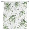 Summer Plants Four Leaf Grass Green Leaf Watercolor Sheer Window Curtain Tulle Curtains for Livingroom Home Decor Voile Drapes