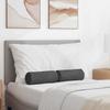 Bolster Cushions 2 pcs Dark Grey Ø 15 x 40 cm Cord Fabric