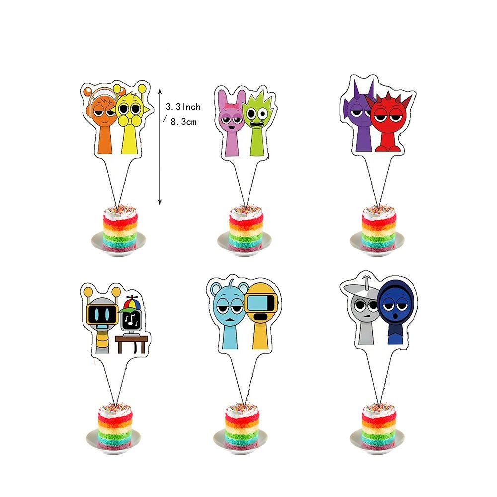 

Тема ритм-бокса Украшение на день рождения для детей Украшение на день рождения Sprunki Cake insert * 12