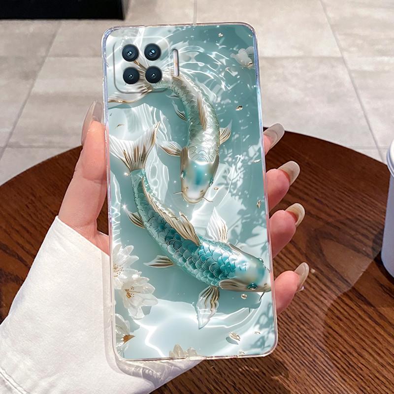 Case For OPPO Reno 4F A73 A93 4G F17 Pro Casing Clear Luxury Cute Love Rabbit Funny Pattern Soft Silicone Phone Case Back Cover