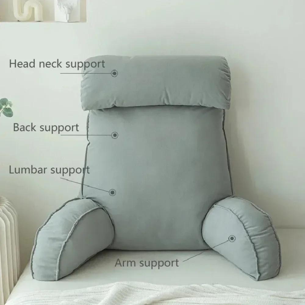 Bedhead Pillow Washable Neck Pillow Soft Bag Backrest Cushion Bed Simple Pillow Soft and Skin Friendly Pillow for Home Leisure