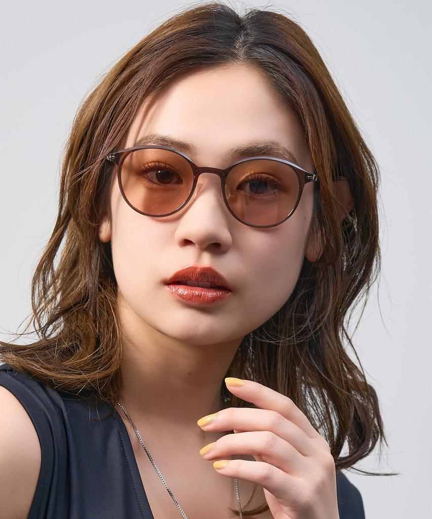 [Zoff] Boston-style Sunglasses (Brown (Clear)) UNITED ARROWS SUNGLASSES  United Arrows Unisex UV Protection Stylish Women's Men's [ZJ241G0142A1