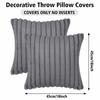 45x45cm Double-Side Faux Fur Plush Decorative Throw Pillow Covers Wide Stripe Couch Cushion Case Soft Fluffy Pillowcases JAF068