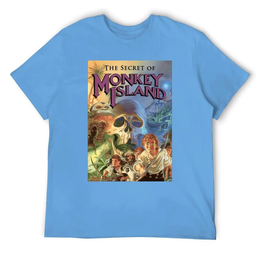 TRIČKO THE SECRET OF MONKEY ISLAND Klasické tričko Okrúhly výstrih Šport Humor Grafika Voľný čas Veľkosť USA