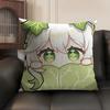 Nahida Cute Genshin Impact Cushion Cover Natural Linen Organic Fabric DoubleSided Printing Sofa Home Decor Gift Pillow Case