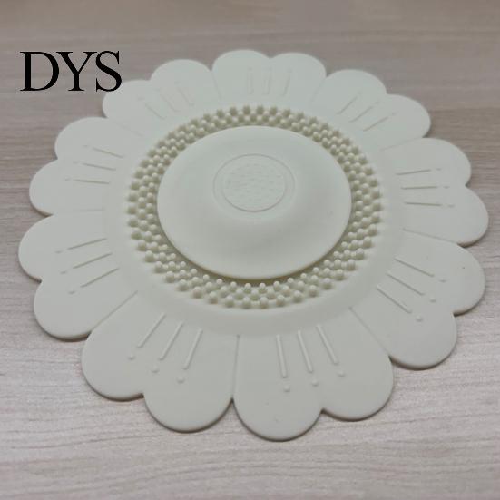Bathroom Sink Strainer Sunflower Silicone Floor Drain Mat, Bionic Petal Design Anti-Clog Hair Filter, Odor-Proof Drainage Protector for Kitchen